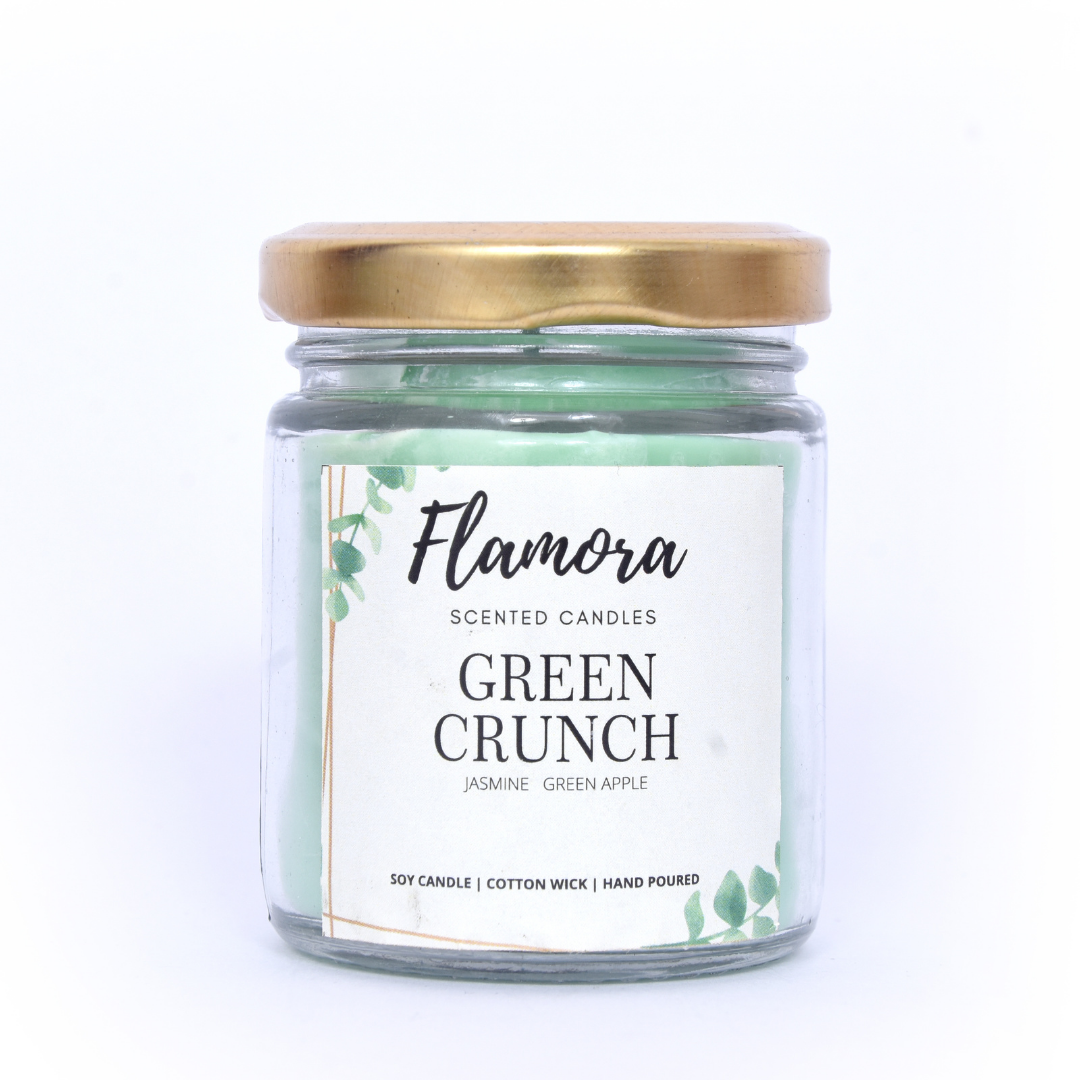 Green Crunch Scented Jar Candle
