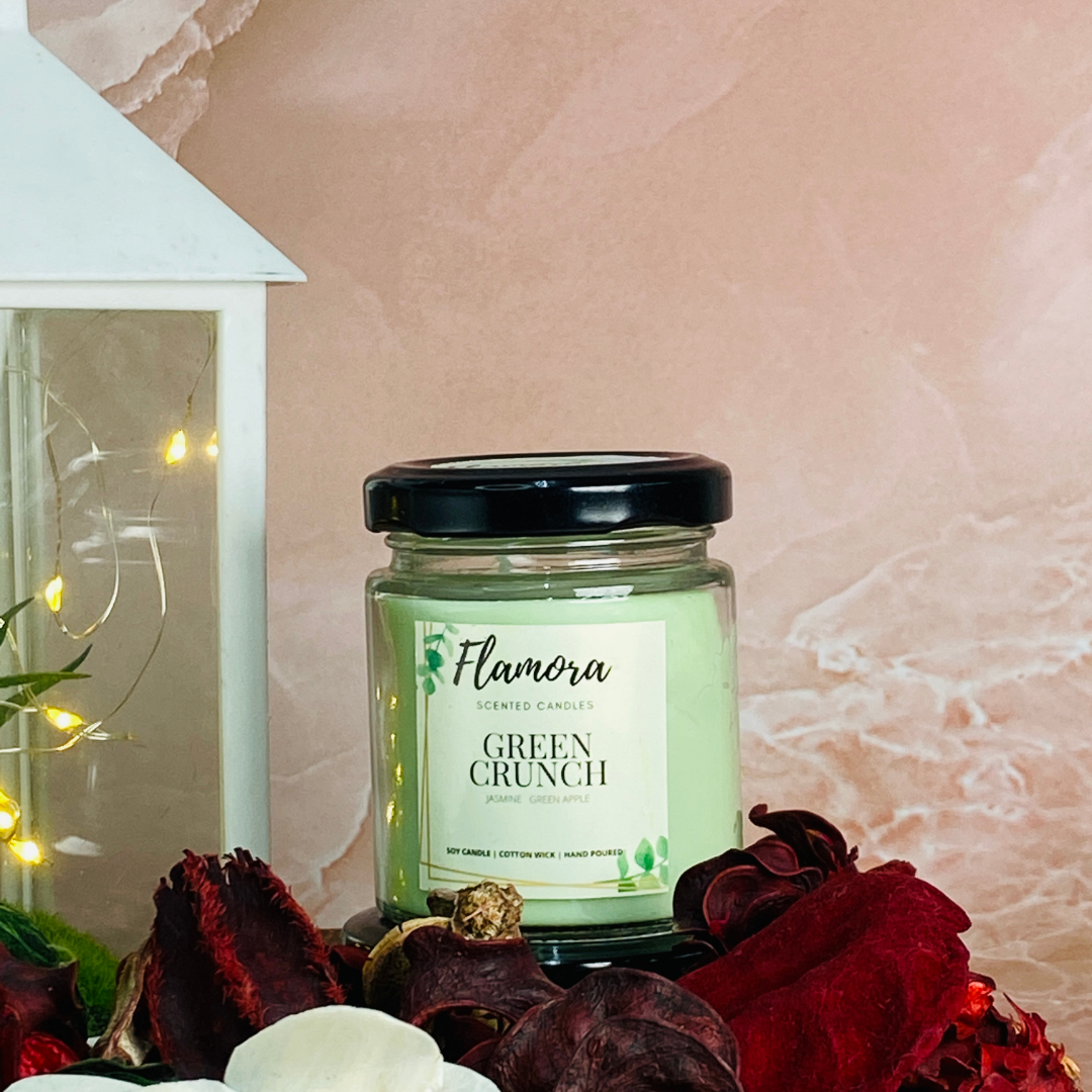 Green Crunch Scented Jar Candle