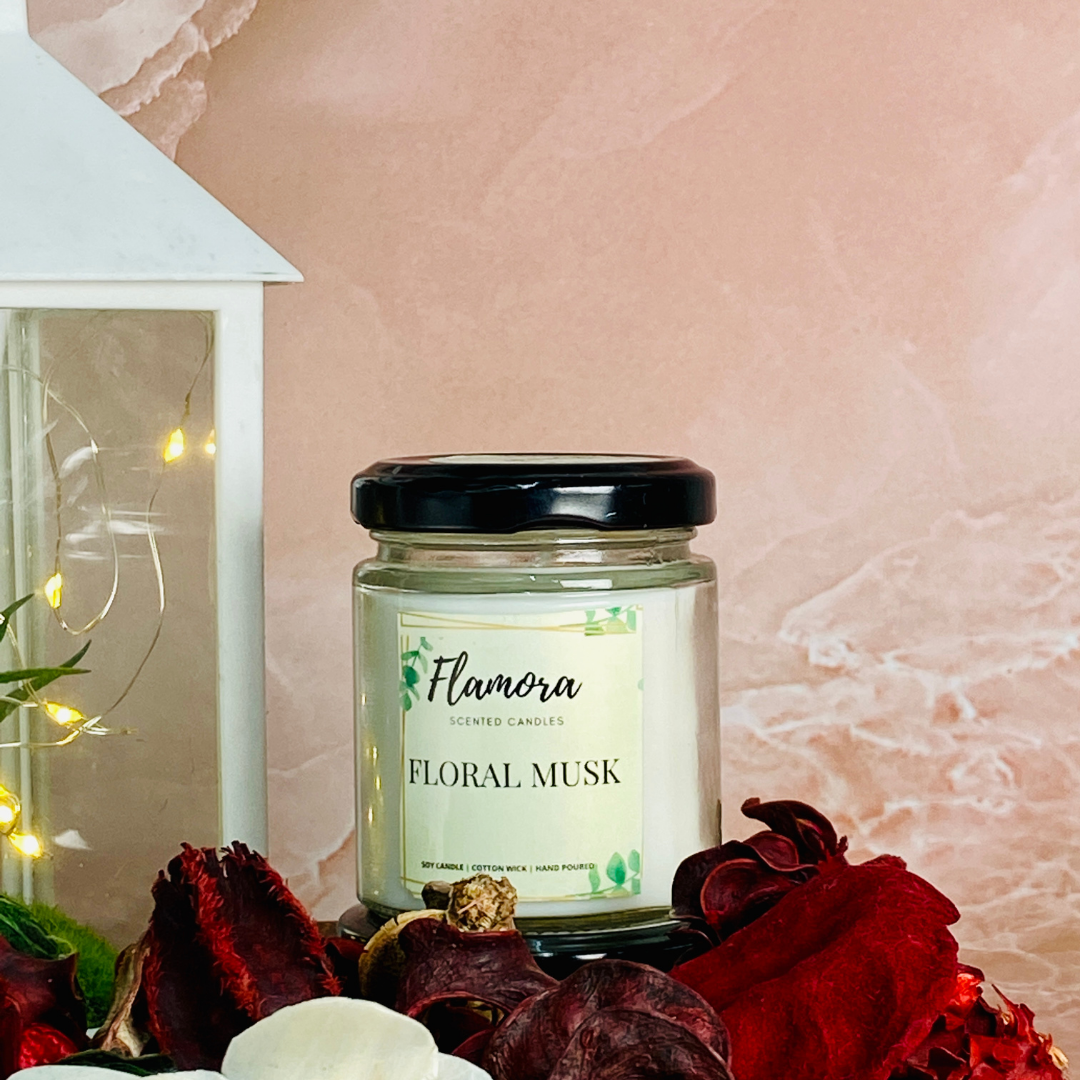 Floral Musk Scented Jar Candle