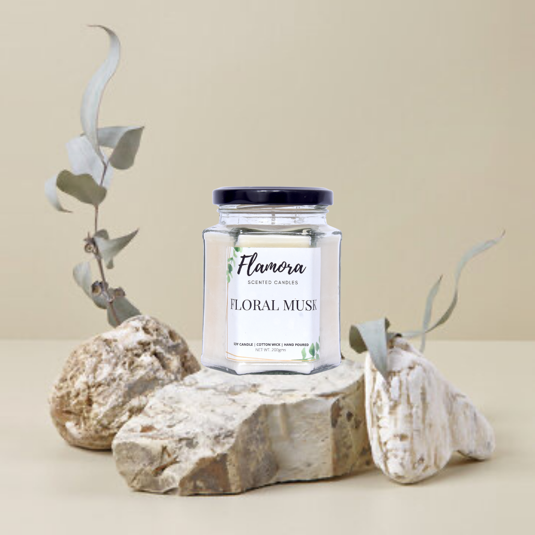 Floral Musk Scented Jar Candle