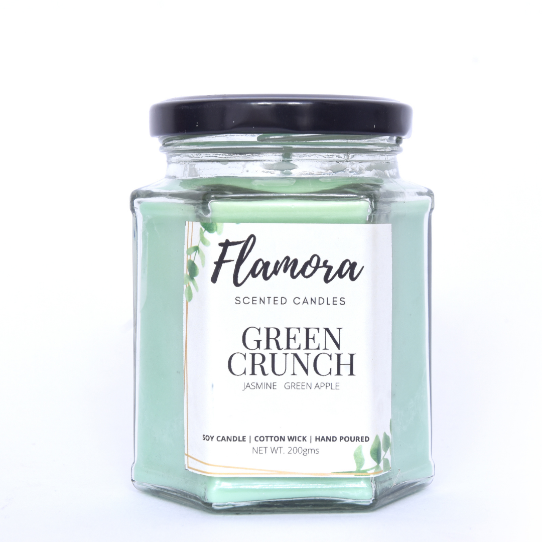 Green Crunch Scented Jar Candle