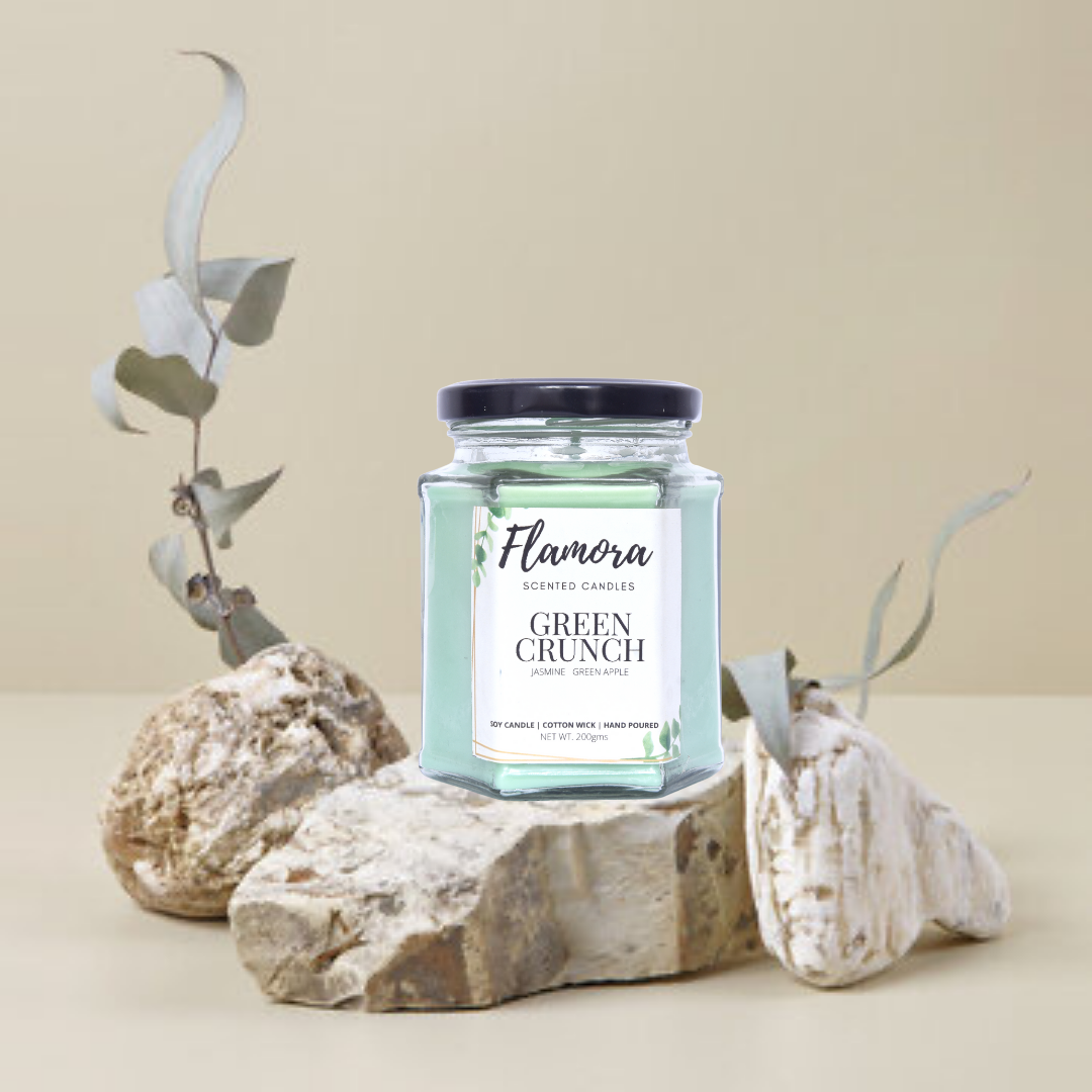 Green Crunch Scented Jar Candle