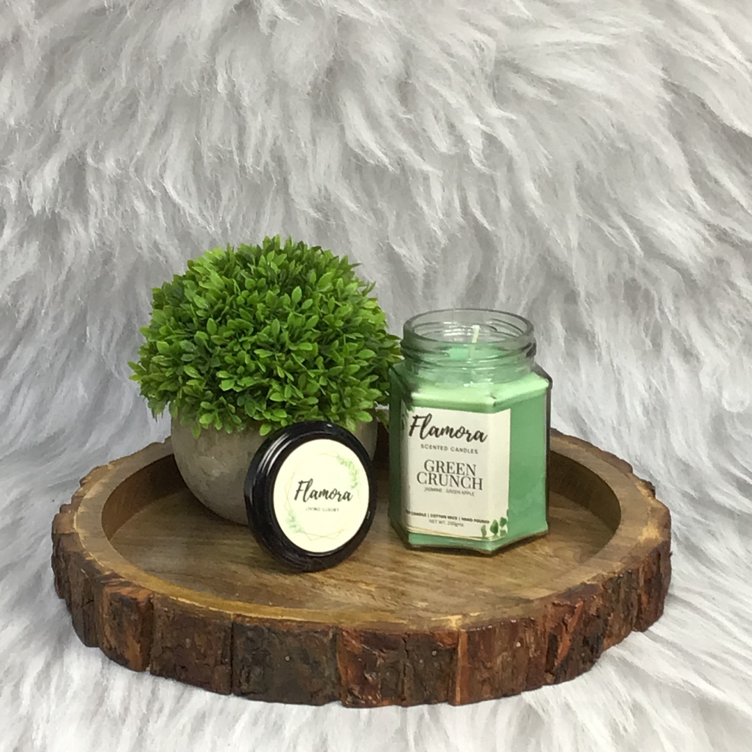 Green Crunch Scented Jar Candle