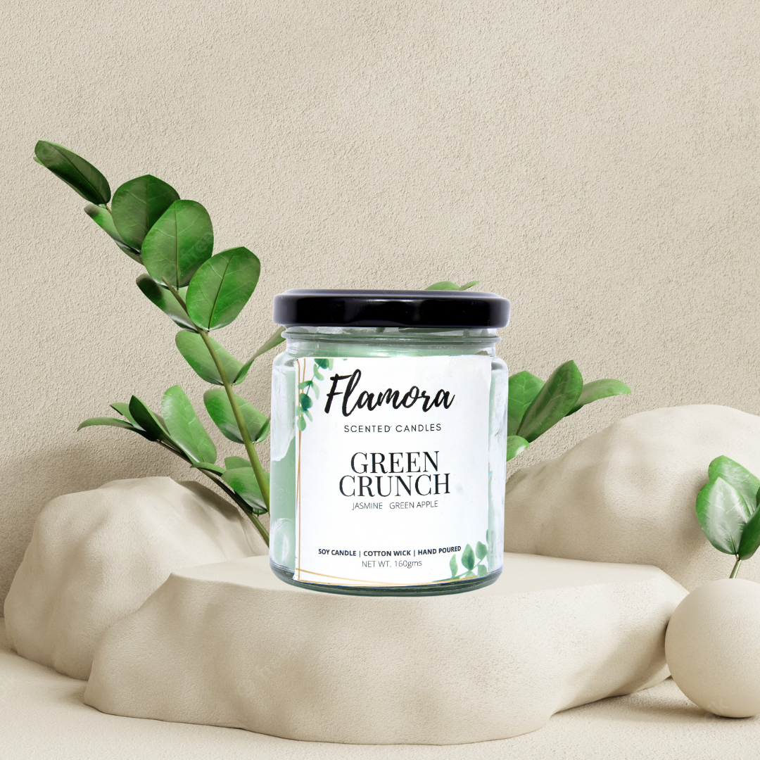 Green Crunch Scented Jar Candle