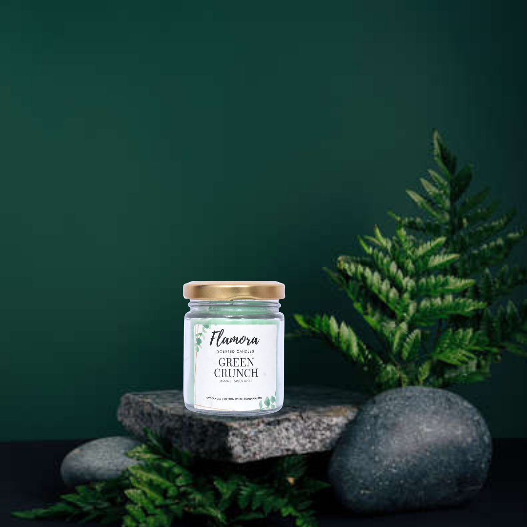 Green Crunch Scented Jar Candle