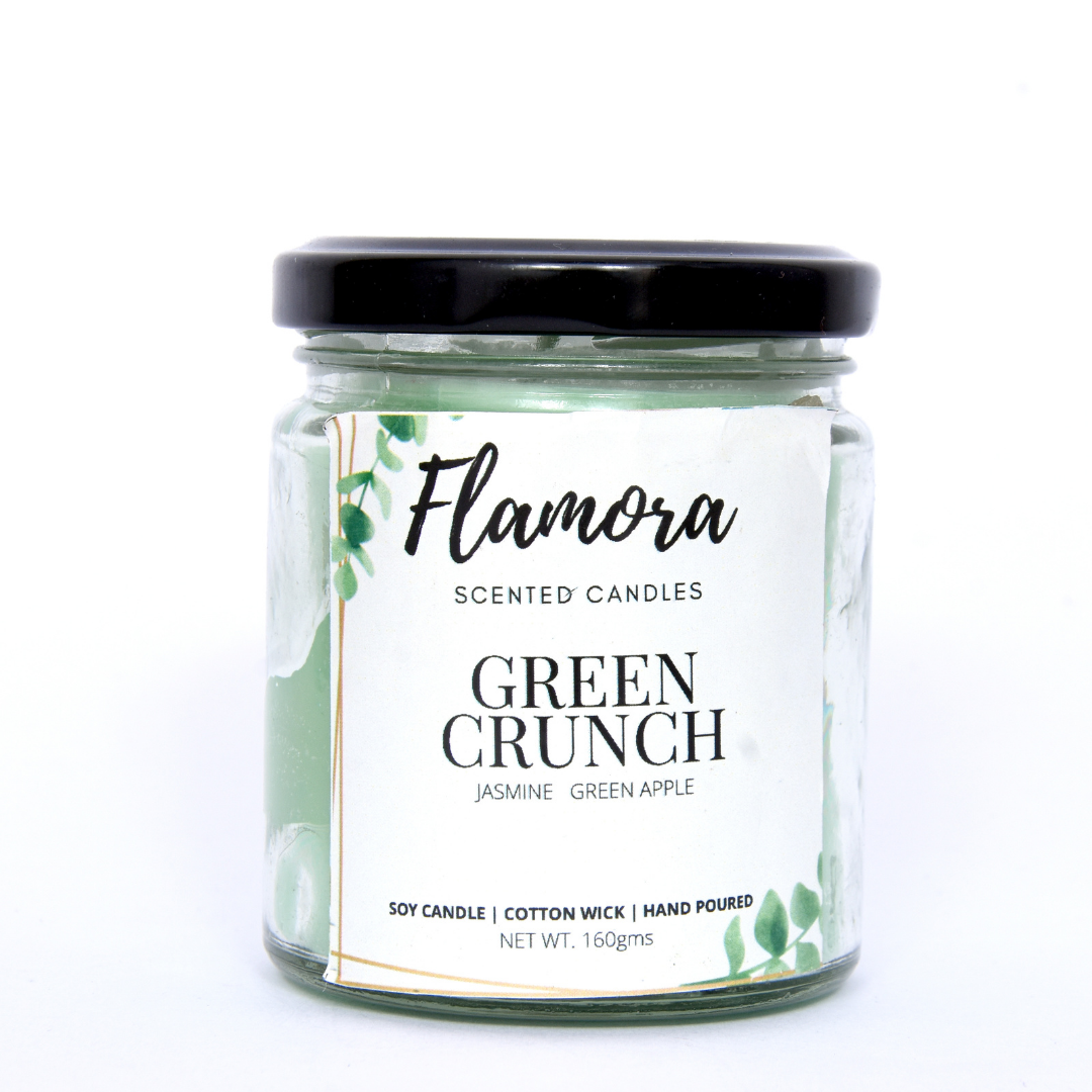 Green Crunch Scented Jar Candle